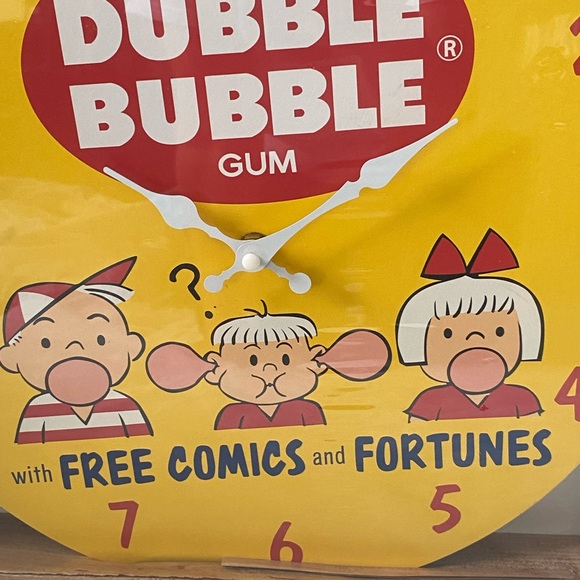 Dubble Bubble Gum Clock Candy Comics Vintage Style Wall Decor - Picture 3 of 4